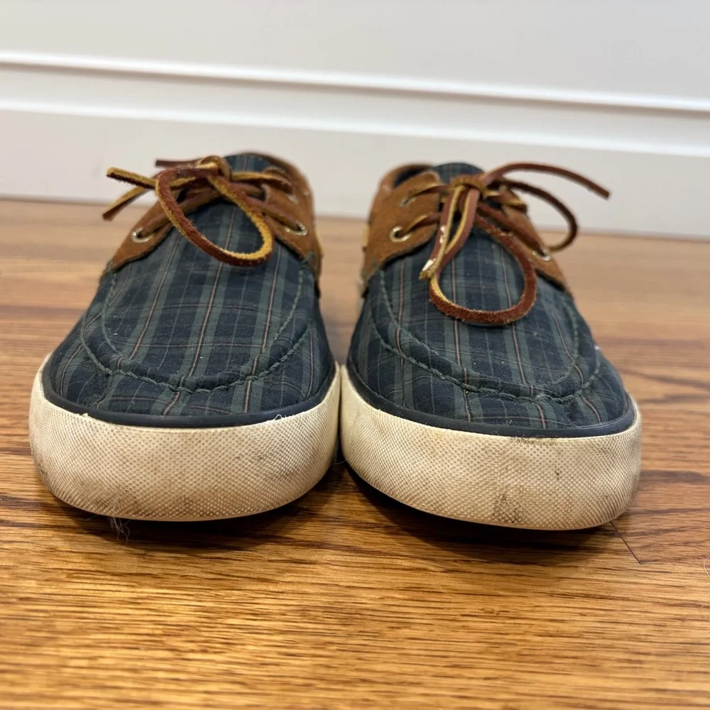RL Polo Preppy Plaid Rylander Boat Shoes (9.5D)